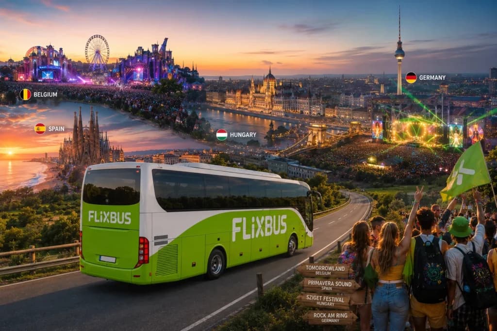 Festivais de música europeus em 2026: os maiores eventos que pode alcançar com a FlixBus
